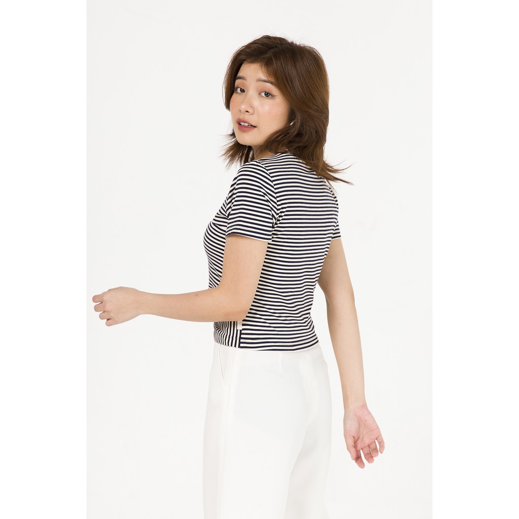 Áo thun cotton can xoắn VIEN TRAN V61S20H031 (Nhiều màu)