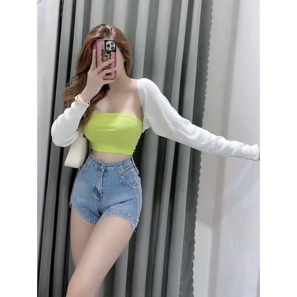 Áo ống croptop nhiều màu Freesize dưới 53kg - Carotshop