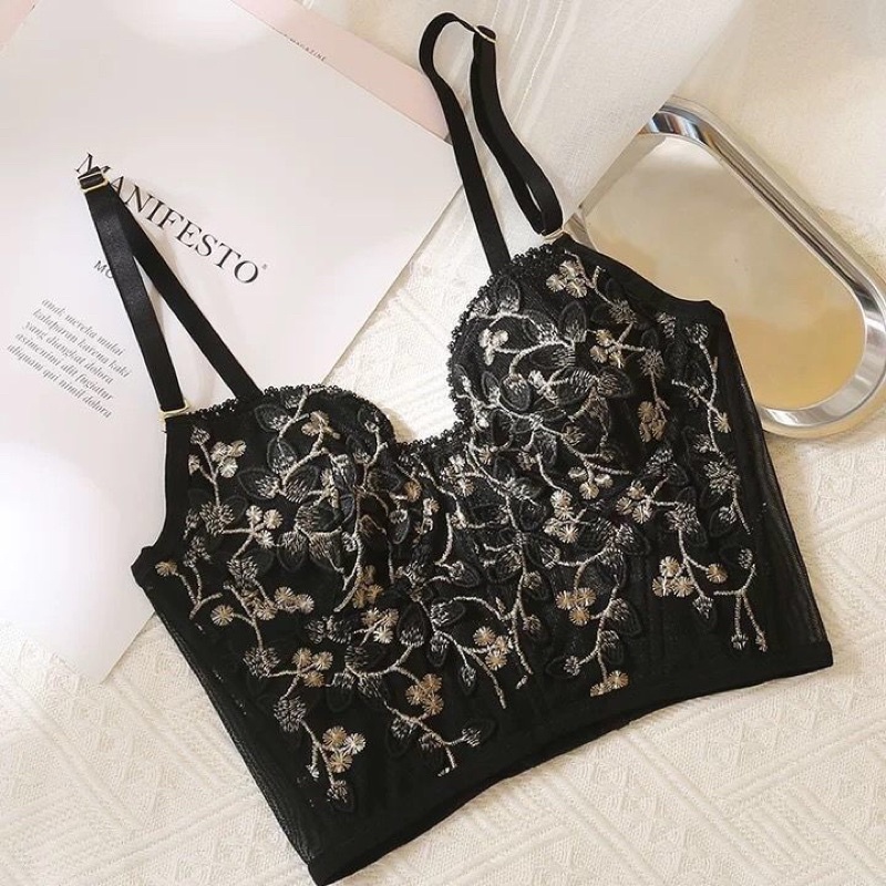 Set bộ đồ lót thêu hoa quyến rũ hàng Quảng Châu loại 1