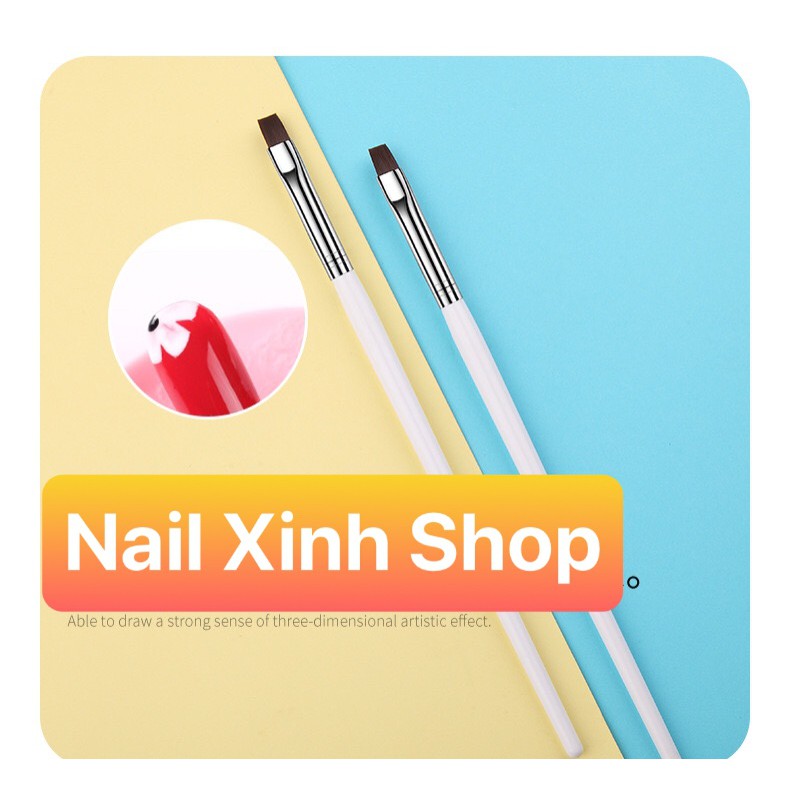 Cọ vẽ nail, cọ bản số 6, cọ vẽ nail chuyên dụng vẽ hoa nghệ thuật, nail art 2020