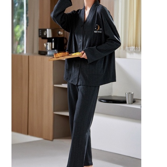 Đồ Ngủ Nữ dài tay Kimono cổ YUKATA phong cách Nhật Bản 2021 DN011