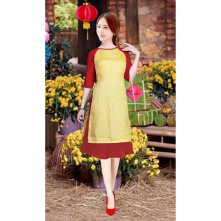 SET ÁO DÀI CÁCH TÂN GẤM KÈM CHÂN VÁY