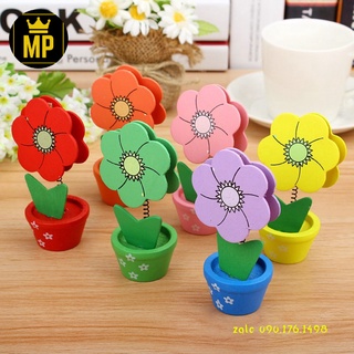Kẹp gỗ hình hoa kẹp giấy để bàn