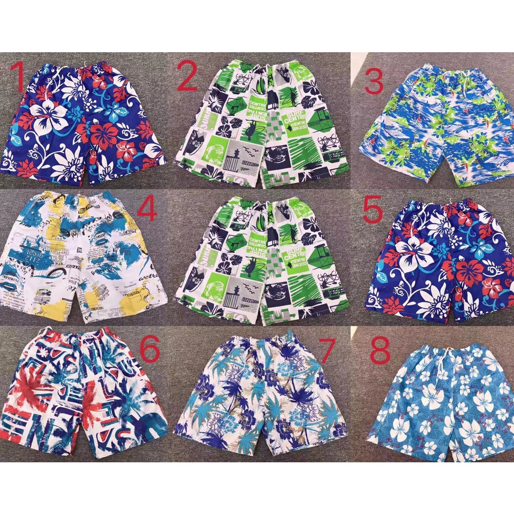 Quần short đi biển vải lanh cotton ống rộng size lớn 85 kg dành cho nam