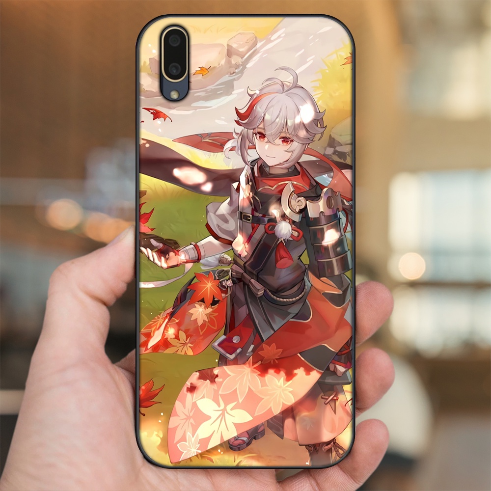 Ốp lưng Vivo V11 viền đen in hình Kazuha Genshin Impact