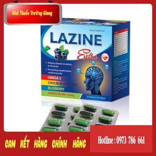 Hoạt huyết dưỡng não thảo dược Lazine Extra Hộp 100 Viên - Tăng Cường Máu Lên Não