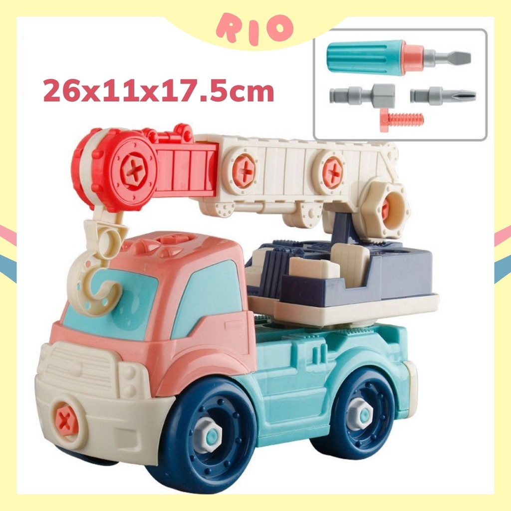 TRỌN BỘ XE MÔ HÌNH CÔNG TRÌNH LẮP RÁP CHO BÉ KÍCH THƯỚC LỚN HÃNG DIY