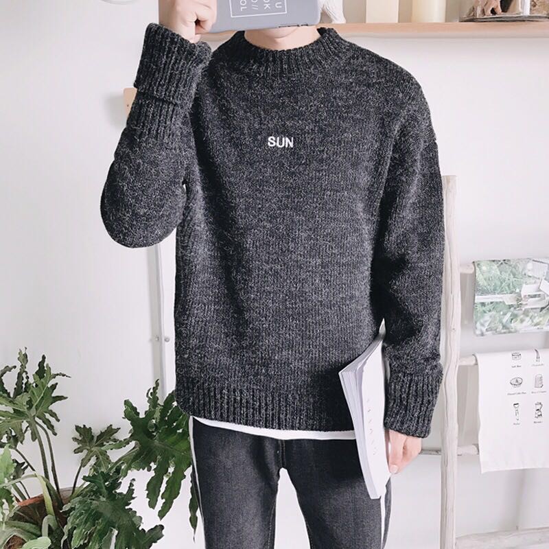 Áo Sweater Dệt Kim Dày Dáng Rộng Cổ Lọ Kiểu Hàn Quốc Thời Trang Mùa Đông Cho Nam | BigBuy360 - bigbuy360.vn