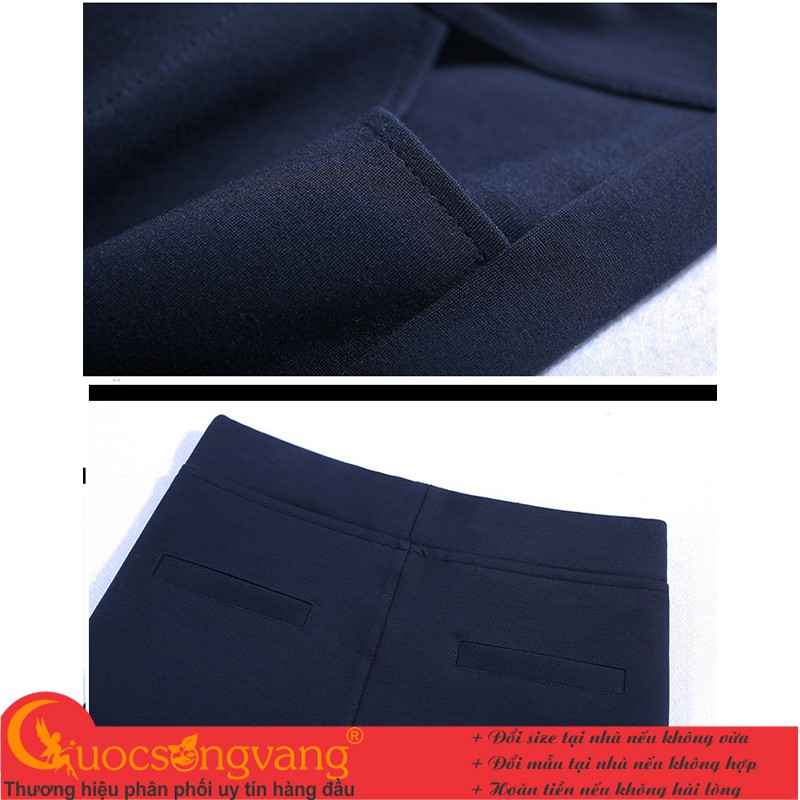 Quần nữ công sở ống loe quần treggings lưng cao lưng thun GLQ051 | WebRaoVat - webraovat.net.vn