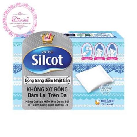 Bông Tẩy Trang Nhật Bản Silcot Xanh Dương (Hộp 82 Miếng)