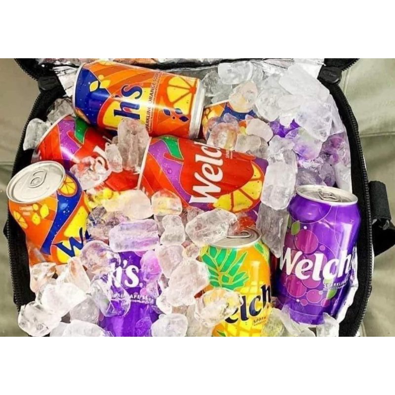 NƯớC NGỌT CÓ GA WELCHS VỊ DÂU / NHO LON 355M  NHẬP KHẨU - Lùn Con Food