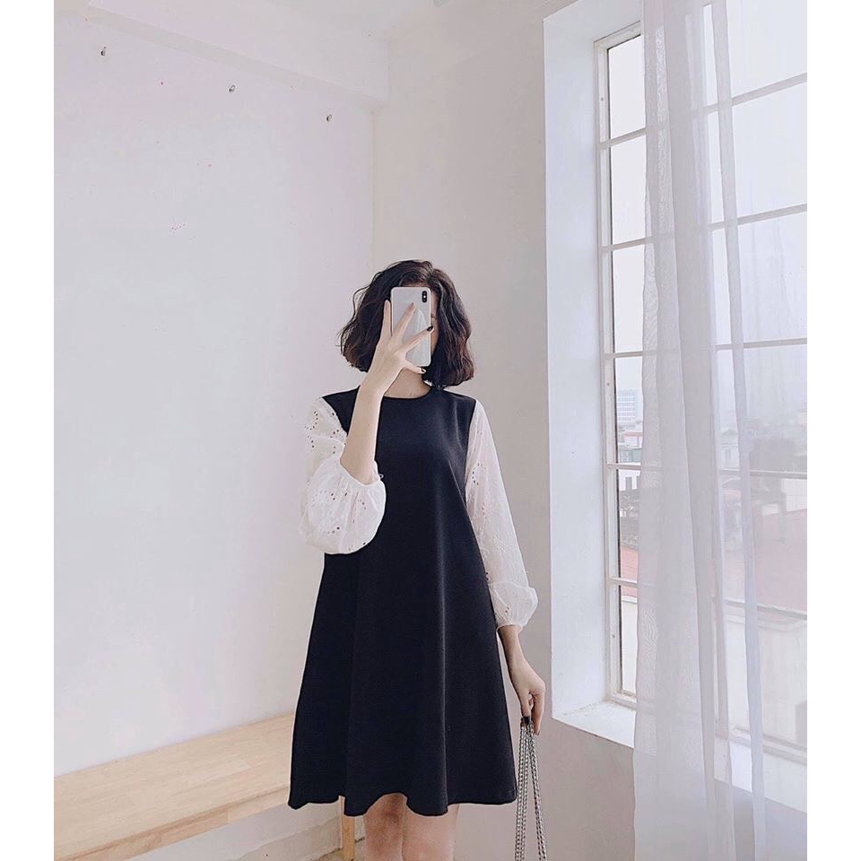 [Mã SKAMA06 giảm 8% tối đa 50K đơn 250K] Váy xoè tay thêu