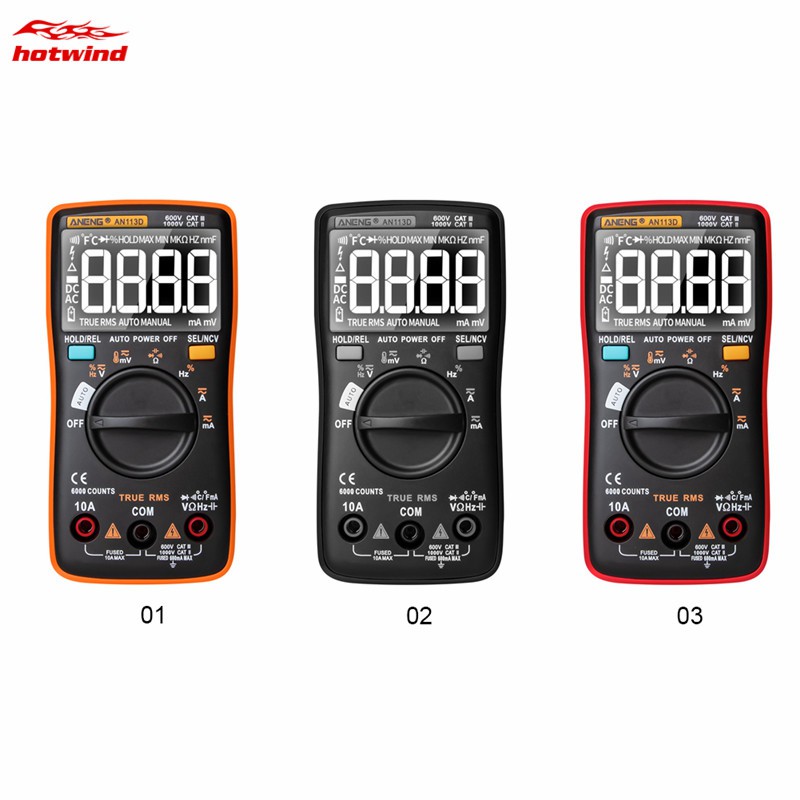 Bộ đồng hồ vạn năng ANENG AN113D AC / DC thiết kế tiện dụng dễ sử dụng