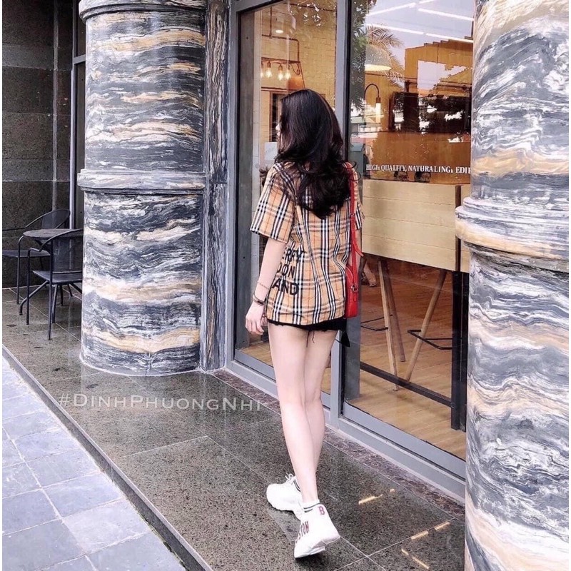 Áo Sơ Mi Kẻ Bb Màu Đậm Cộc Tay Hàng Đẹp ❤️