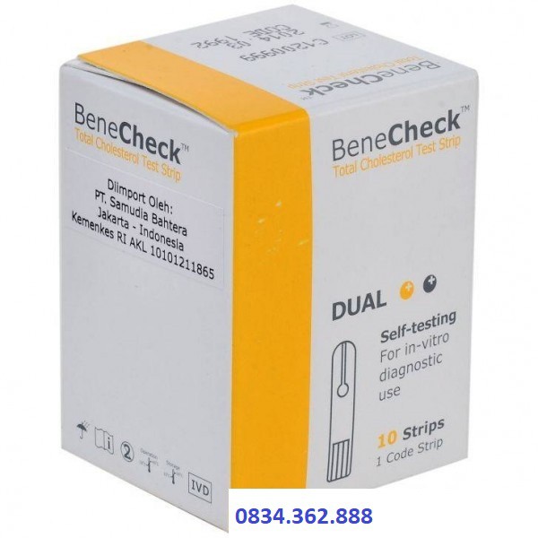 Que thử Cholesterol - Benecheck 3 in 1 (10 que)