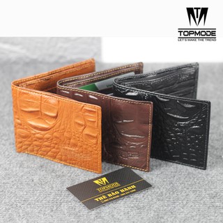 Bóp nam, ví nam cao cấp - ví da bò dập vân cá sấu topmode