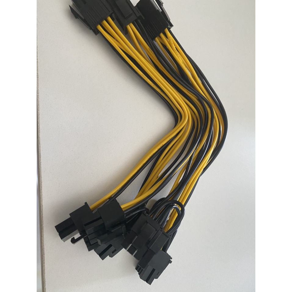 Dây cáp chia nguồn pc 1 ra 2 6pin 8pin giá rẻ