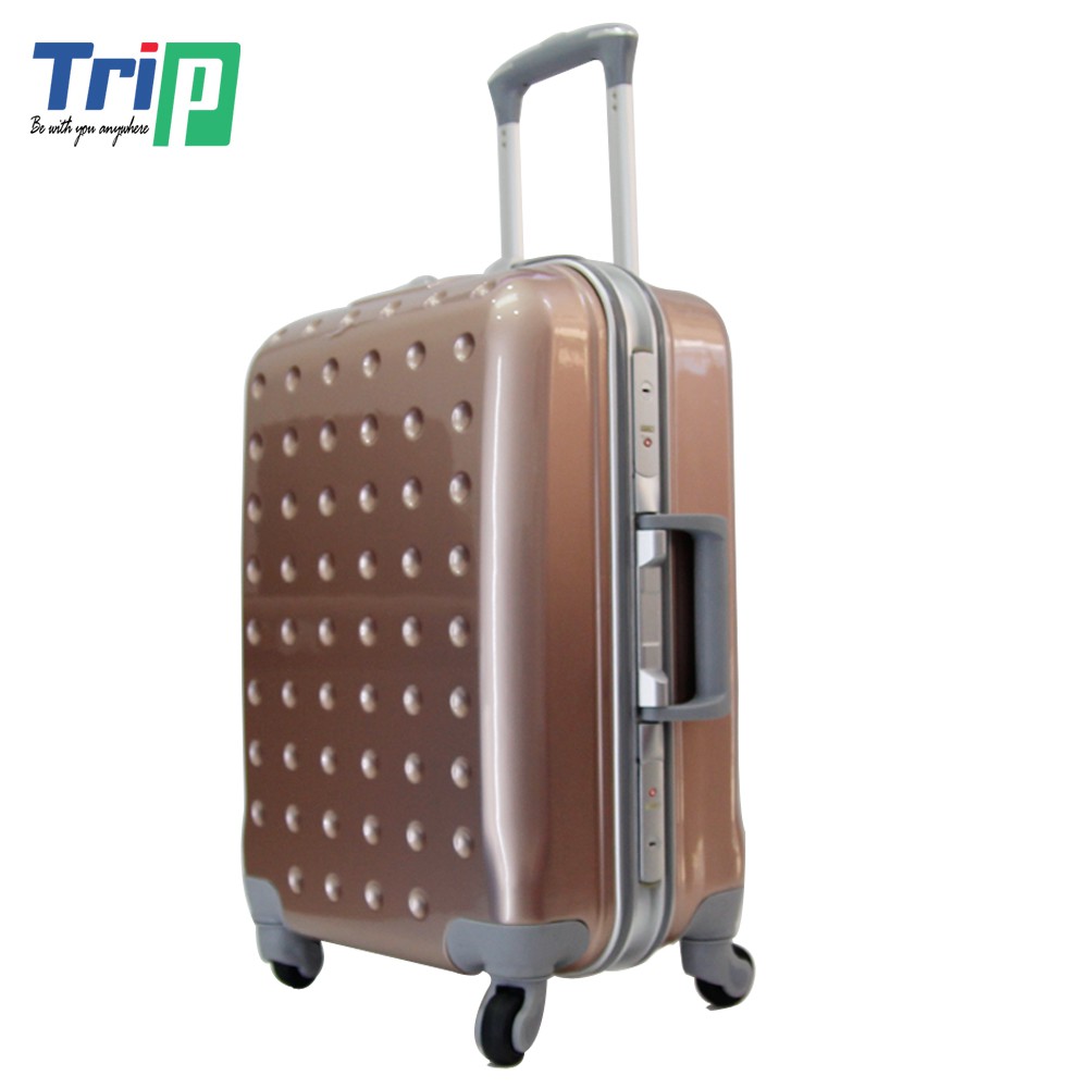 Bộ 2 Vali Chống Trộm Nắp Bật TRIP P813 - Size 50+60cm - Màu Vàng Hồng