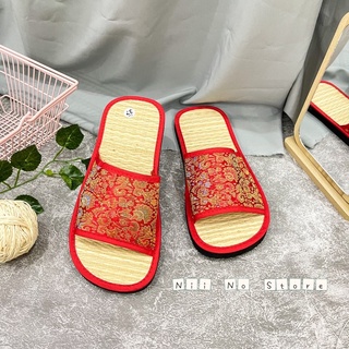[ND015] Dép chiếu cói ngang quai gấm đế nhẹ