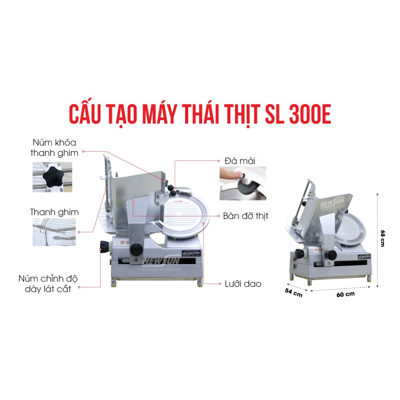 Máy thái, cắt thịt đông lạnh tự động NEWSUN SL 300E  - Thái thịt tự động, năng suất cao - Bảo hành 12 tháng