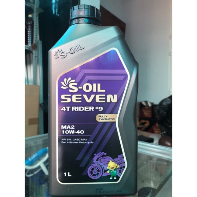 S OIL RIDER 10W40 1L - Nhớt S OIL cao cấp dành cho xe số nhập khẩu 100% Hàn Quốc