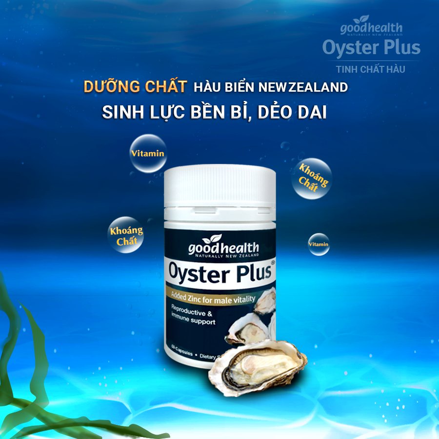 Tinh Chất Hàu Úc Oyster Plus ZinC Goodhealth 60 Viên - Hàu Lùn