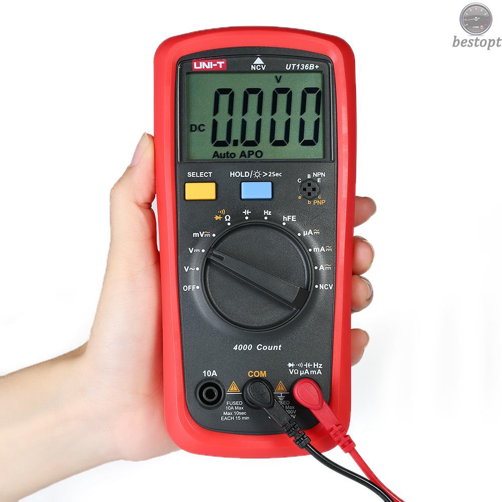 B&O UNI-T UT136B+ LCD Digital Multimeter DC/AC Voltage Current Meter NCV Capacitance Resistance Diode Tester Voltmeter Ammeter