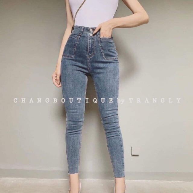 Quần bò cạp cao
