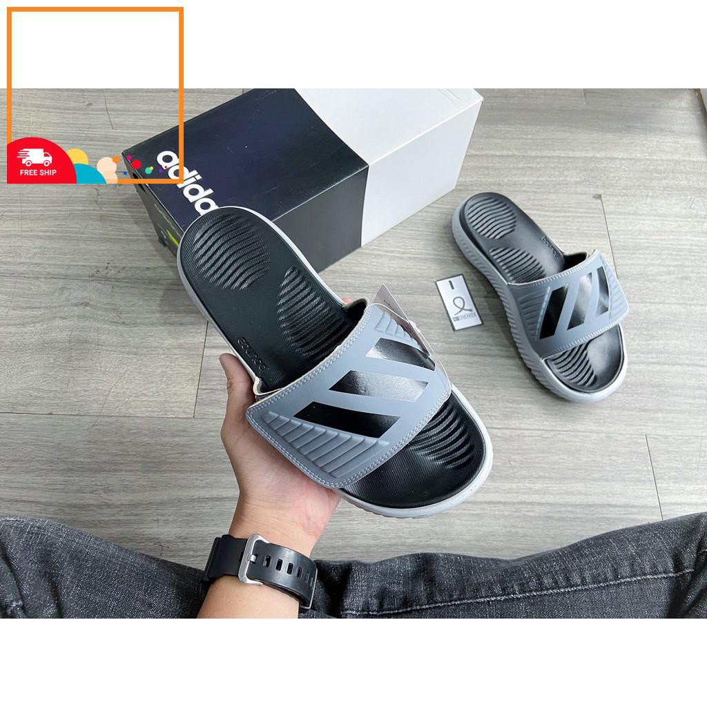 Dép Alphabounce FREESHIP +hộp quai ngang nam 3 sọc chất xịn 1-1 đủ màu