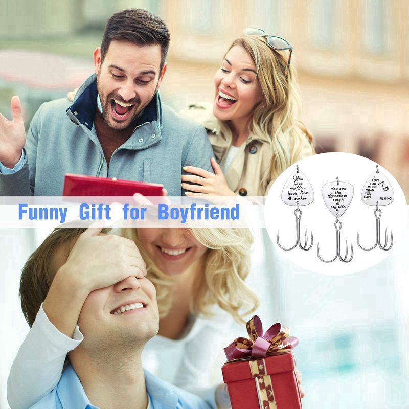 Móc Câu Cá Bằng Thép Không Gỉ Khắc Chữ You are the greatest Catch of My Life