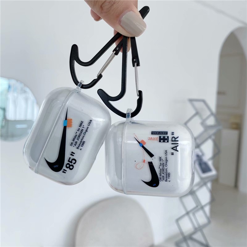 Vỏ bảo vệ hộp sạc tai nghe bằng silicon họa tiết Nike cho Airpod 1/ 2/ pro/ 3