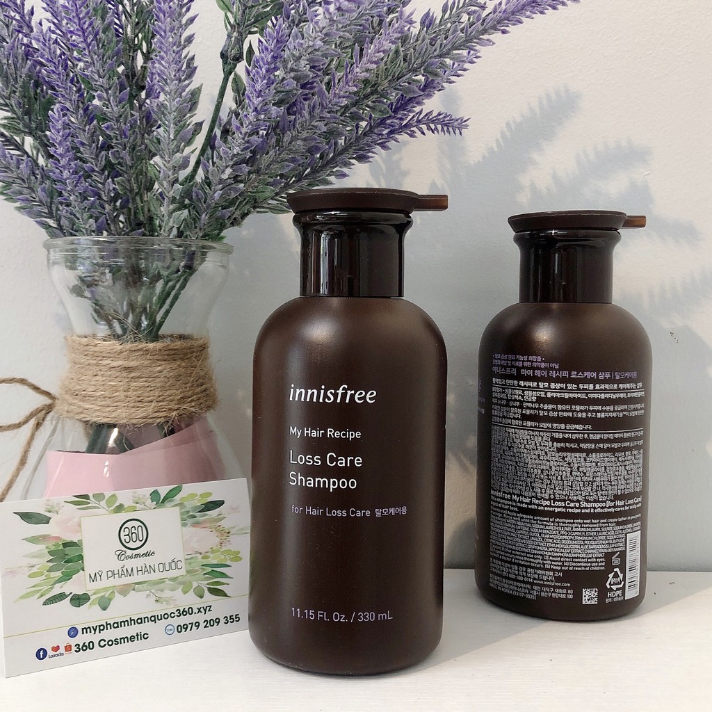 Dầu Gội Chăm Sóc Tóc Gãy Rụng Innisfree My Hair Recipe Loss Care Shampoo 330ml