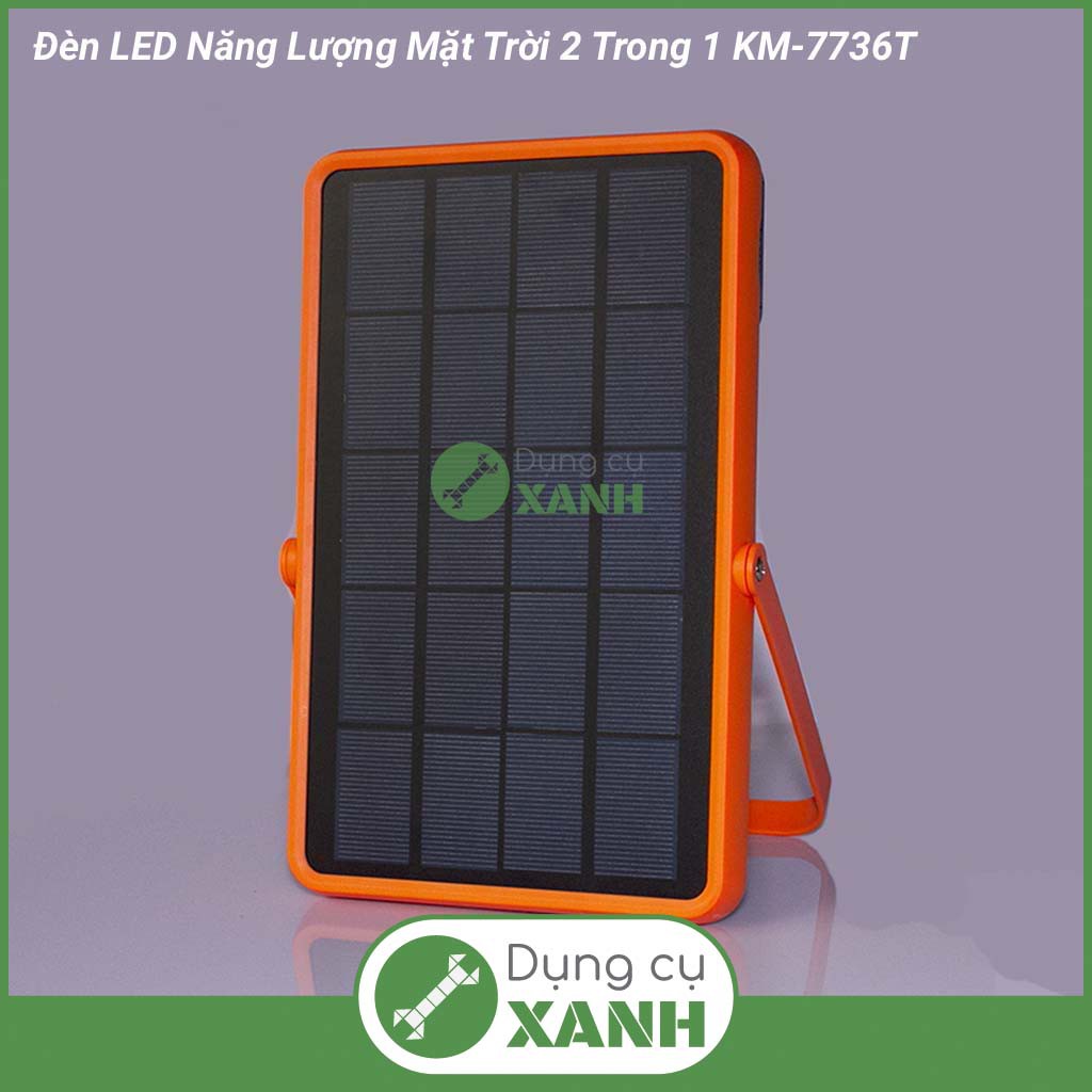 Đèn sạc pin dự phòng năng lượng mặt trời 2 trong 1 KM-7736T