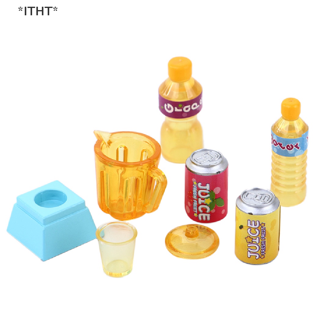 1 Bộ Chai Nước Ép Trái Cây Trang Trí Nhà Búp Bê 1: 12
