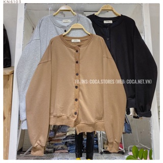 🧸 Áo khoác nỉ cúc lệch vạt