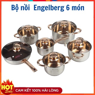 Bộ nồi KAISA VILLA Đức 6 món 12 chi tiết - Dùng cho mọi loại bếp điện, bếp từ, bếp ga