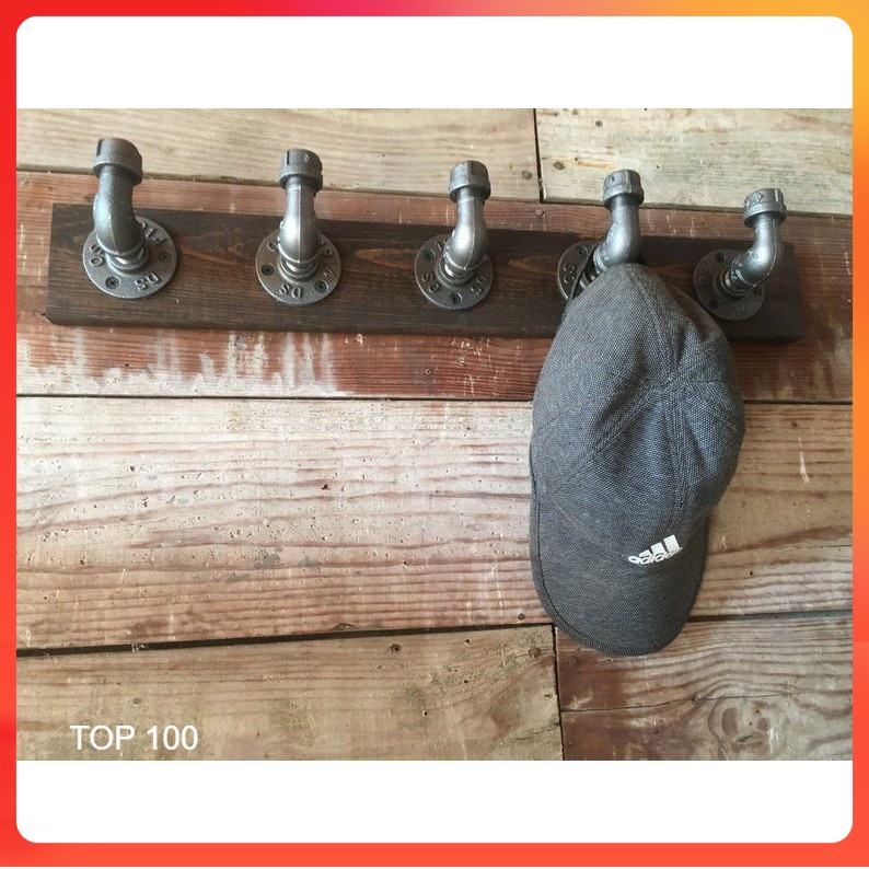 Móc treo quần áp bằng ống nước, móc treo đồ ống sắt treo tường trang trí nhà cửa, văn phòng làm việc, chung cư