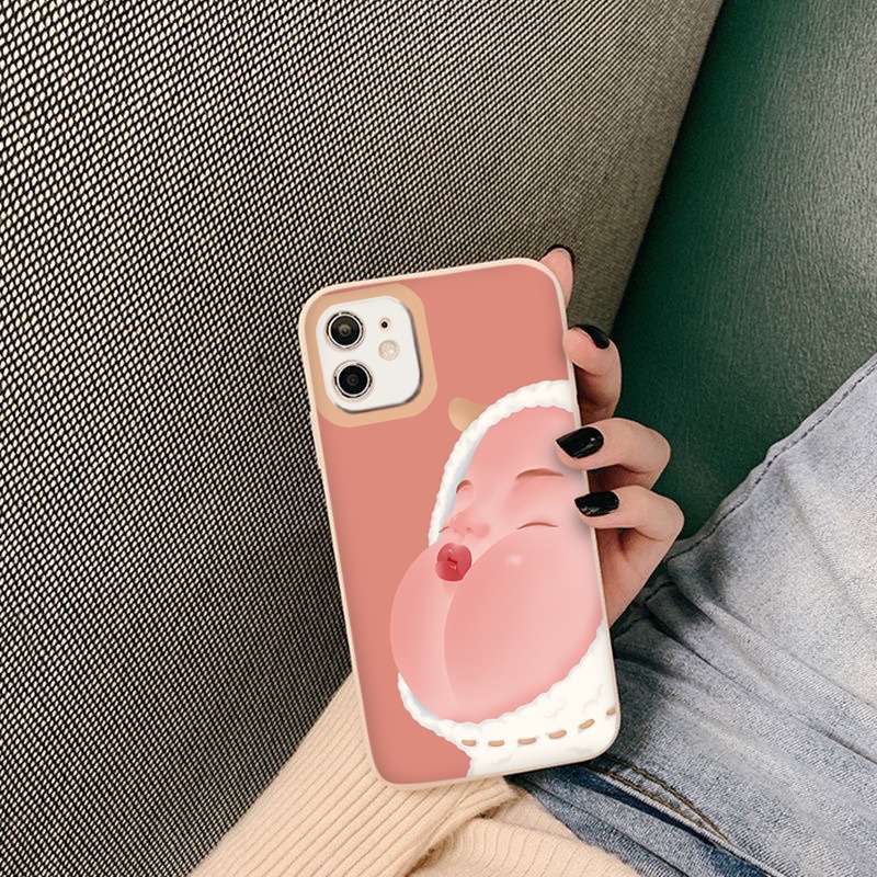 Ốp lưng iPhone 13 cậu bé hai má hồng phúng phính Ốp Iphone 7 Plus/8Plus/XR/XS Max/11/X/12/12 Pro Max/pro/13 promax vuông