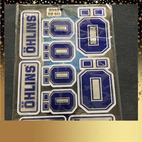 [CỰC RẺ] Bộ tem LOGO NỔI OHLINS DẠ QUANG ( MÀU XANH )