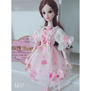 Đầm công chúa hồng búp bê xinyi,barbie, blyther,muse,fr