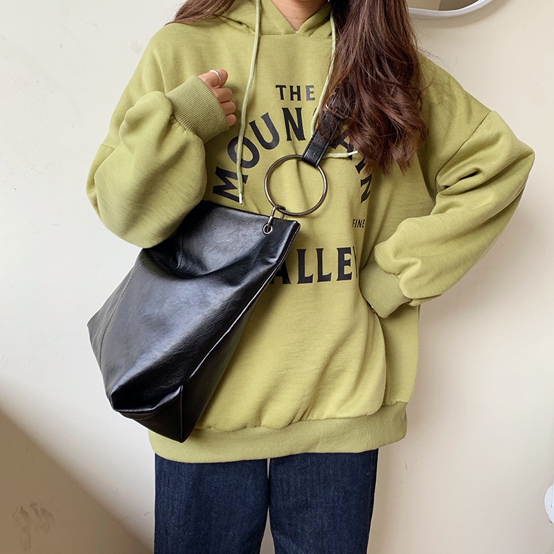 Túi Đeo Vai Mềm Mại Sức Chứa Lớn Phong Cách Hàn Quốc Thời Trang Thu Đông Cho Nữ