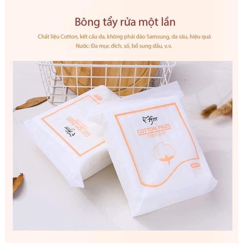 [GIÁ SỈ] bông tẩy trang cotton 222 miếng 3 Lớp siêu rẻ