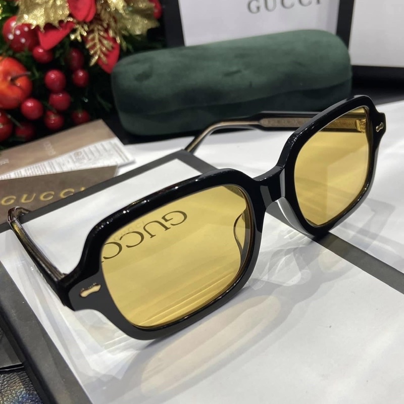 Kính mát GUCCI  3 màu vàng đen trắng,kính râm nam nữ cao cấp bền bỉ thiết kế thời trang thích hợp đi chơi,chụp ảnh…