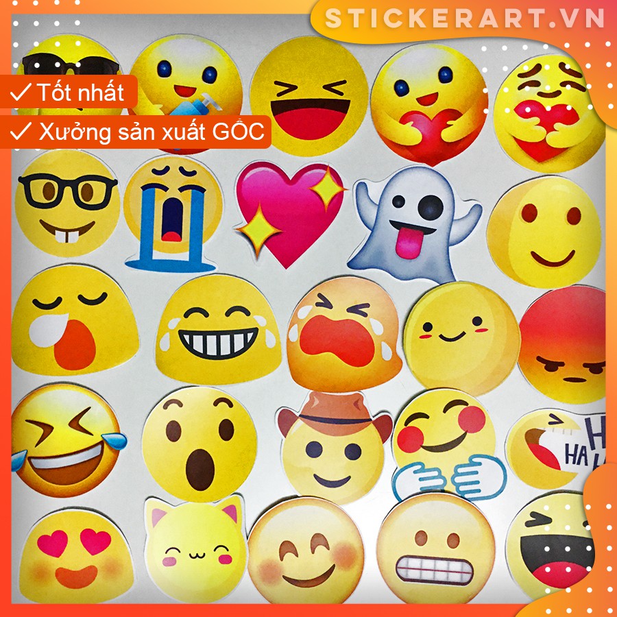 [EMOJI] 102 Sticker chống nước/ trang trí,dán xe laptop mũ bảo hiểm vali...