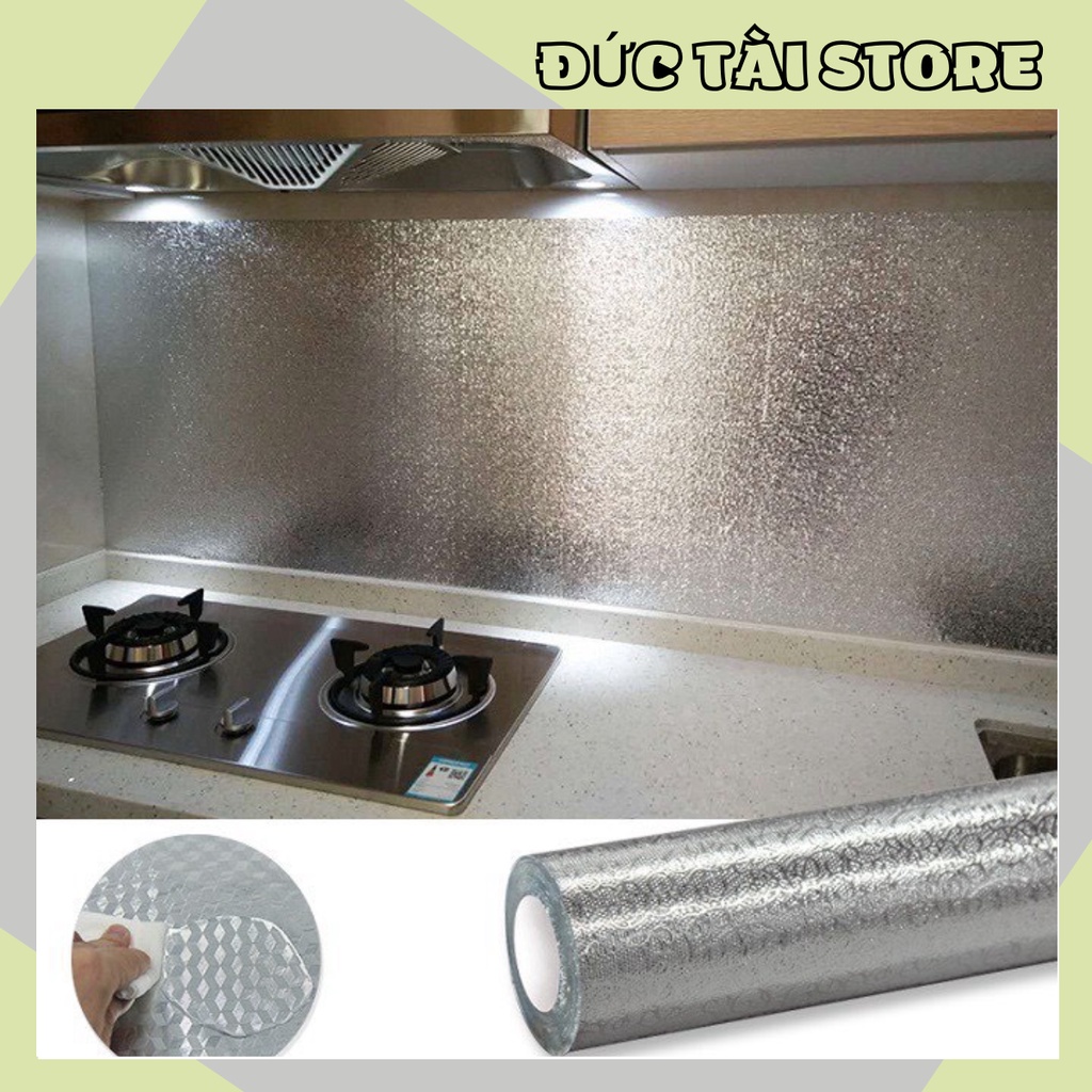 ❌GIÁ SỈ❌ Cuộn Giấy Bạc Dán Bếp Cách Nhiệt, Miếng Decal Dán Tường Nhà Bếp Chống Thấm Bền Đẹp  2456 Đức Tài Store