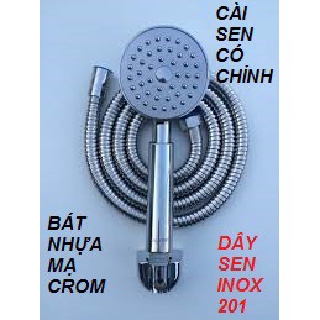 BỘ DÂY BÁT SEN NHỰA MẠ CROM, DÂY INOX 201 O&T
