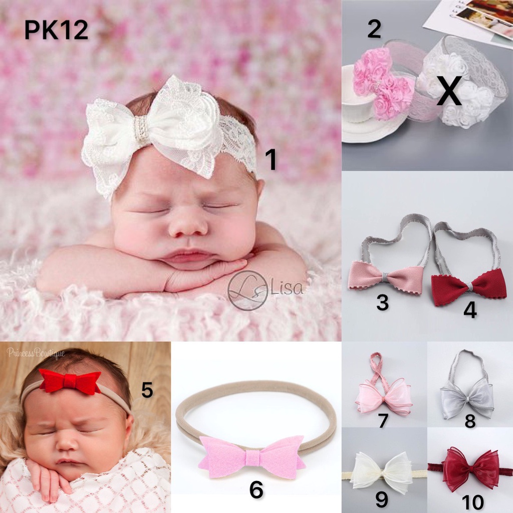 Băng đô nơ xinh, turban nơ cho bé