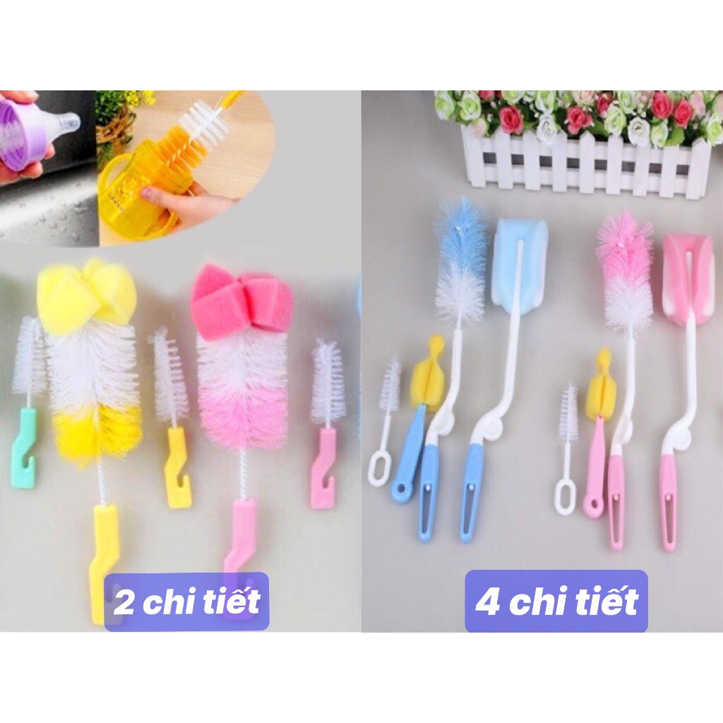 Cọ bình sữa 2 chi tiết 4 chi tiết siêu tiện lợi