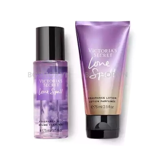 Bộ giftset Victoria's Secret 75ml mist &amp; 75ml lotion - Love Spell (Mỹ)