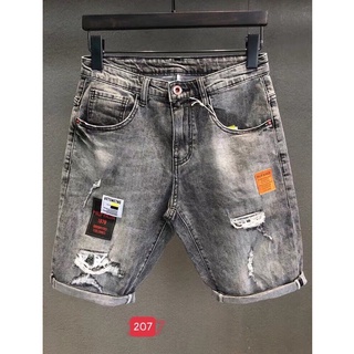Quần short jean nam đen xám, quần jean ngắn chất bò cao cấp SJ241 - Maxpingvn